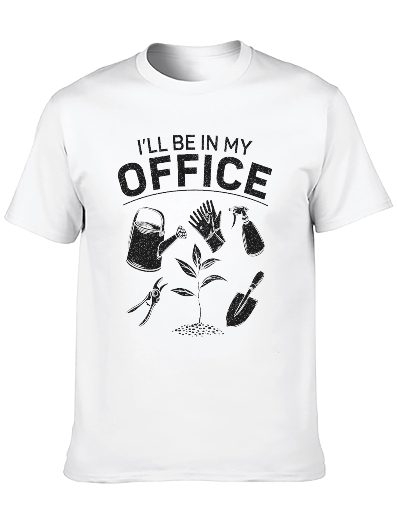 Gardeners Office Black T-Shirt - Gardening Gifts