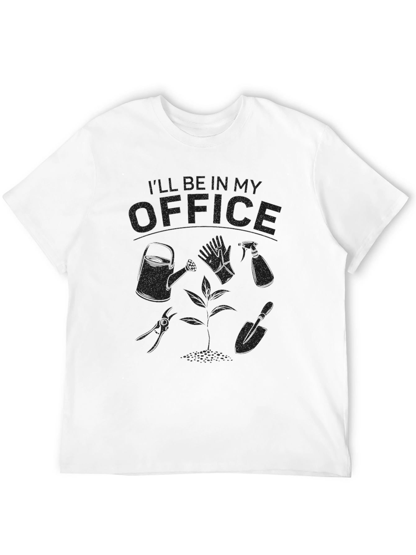 Gardeners Office Black T-Shirt - Gardening Gifts