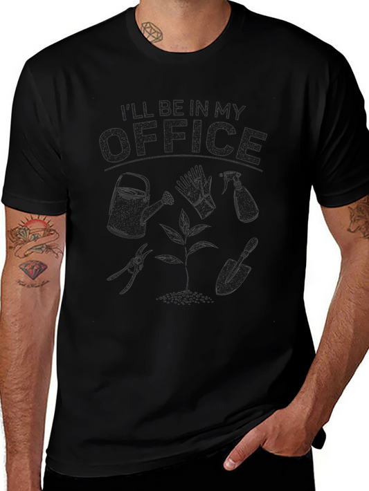 Gardeners Office Black T-Shirt - Gardening Gifts