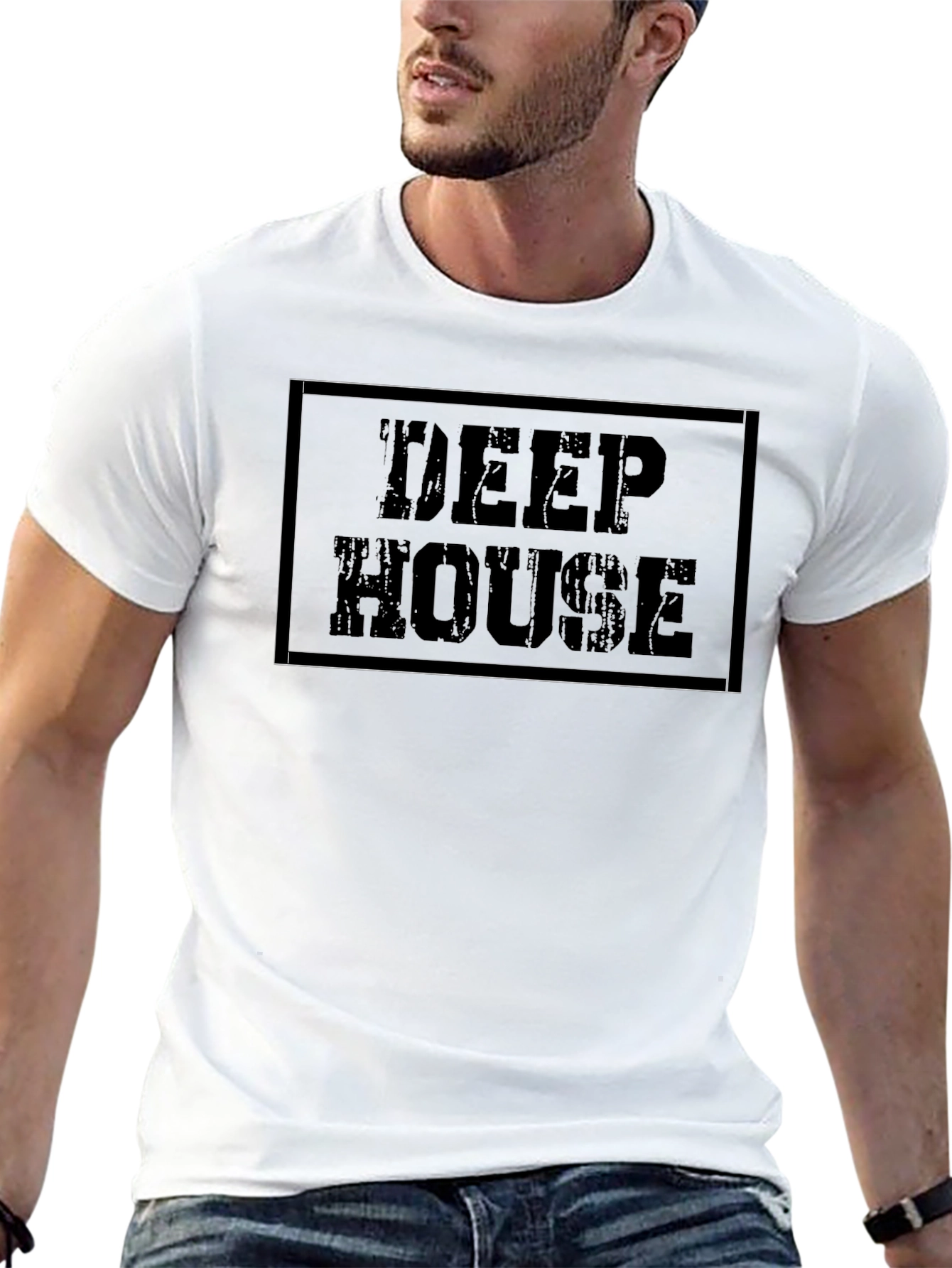 Deep House Music T-Shirt - Black Cotton Tee