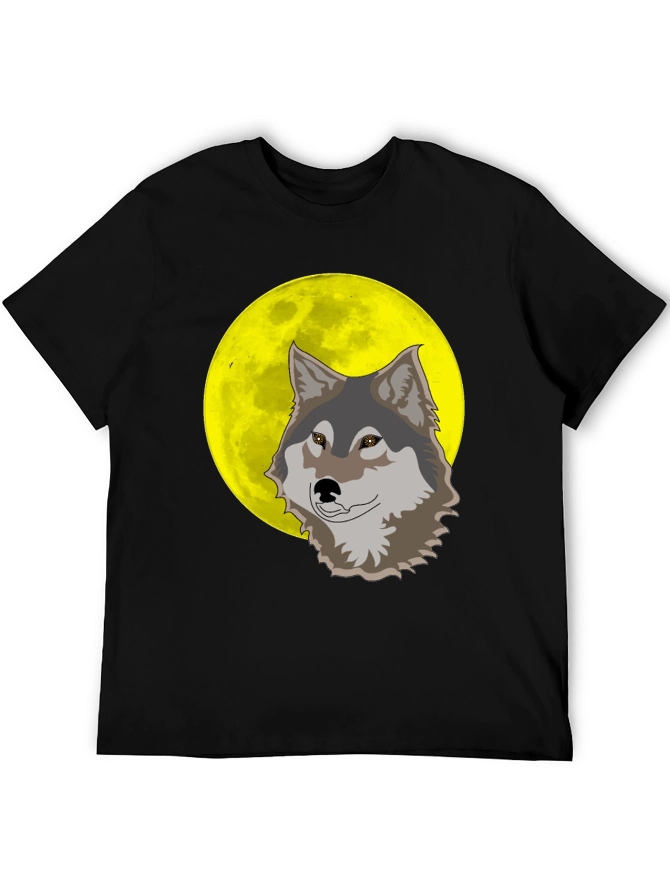 Wolf Moon Graphic T-Shirt - Mens Black Tee