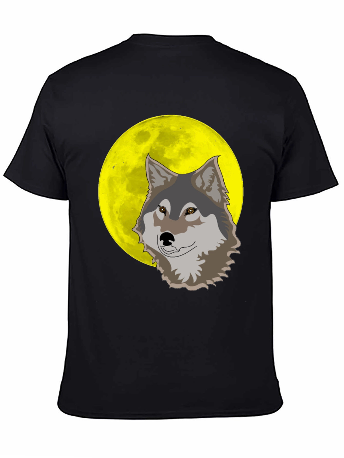 Wolf Moon Graphic T-Shirt - Mens Black Tee
