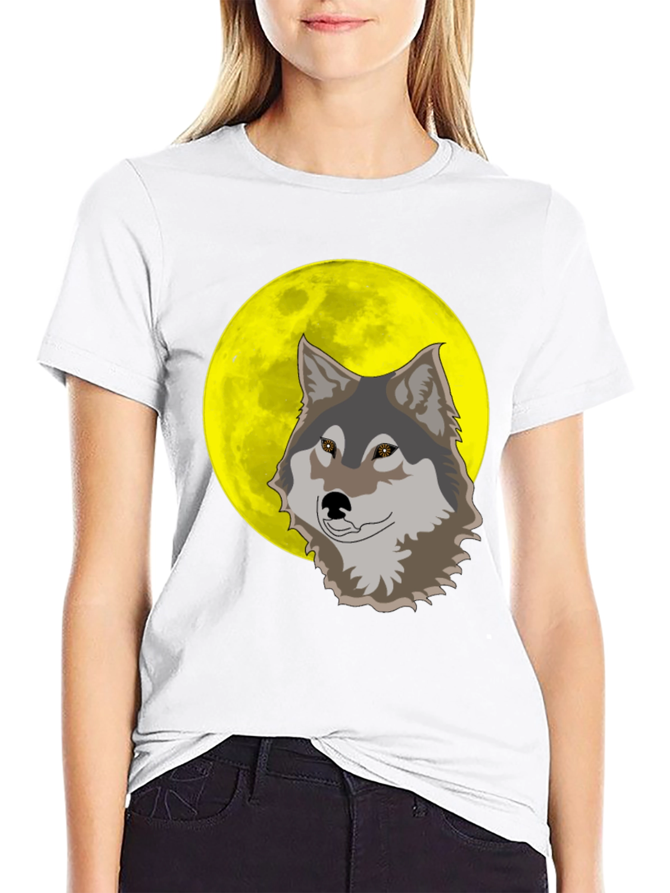 Wolf Moon Graphic T-Shirt - Mens Black Tee