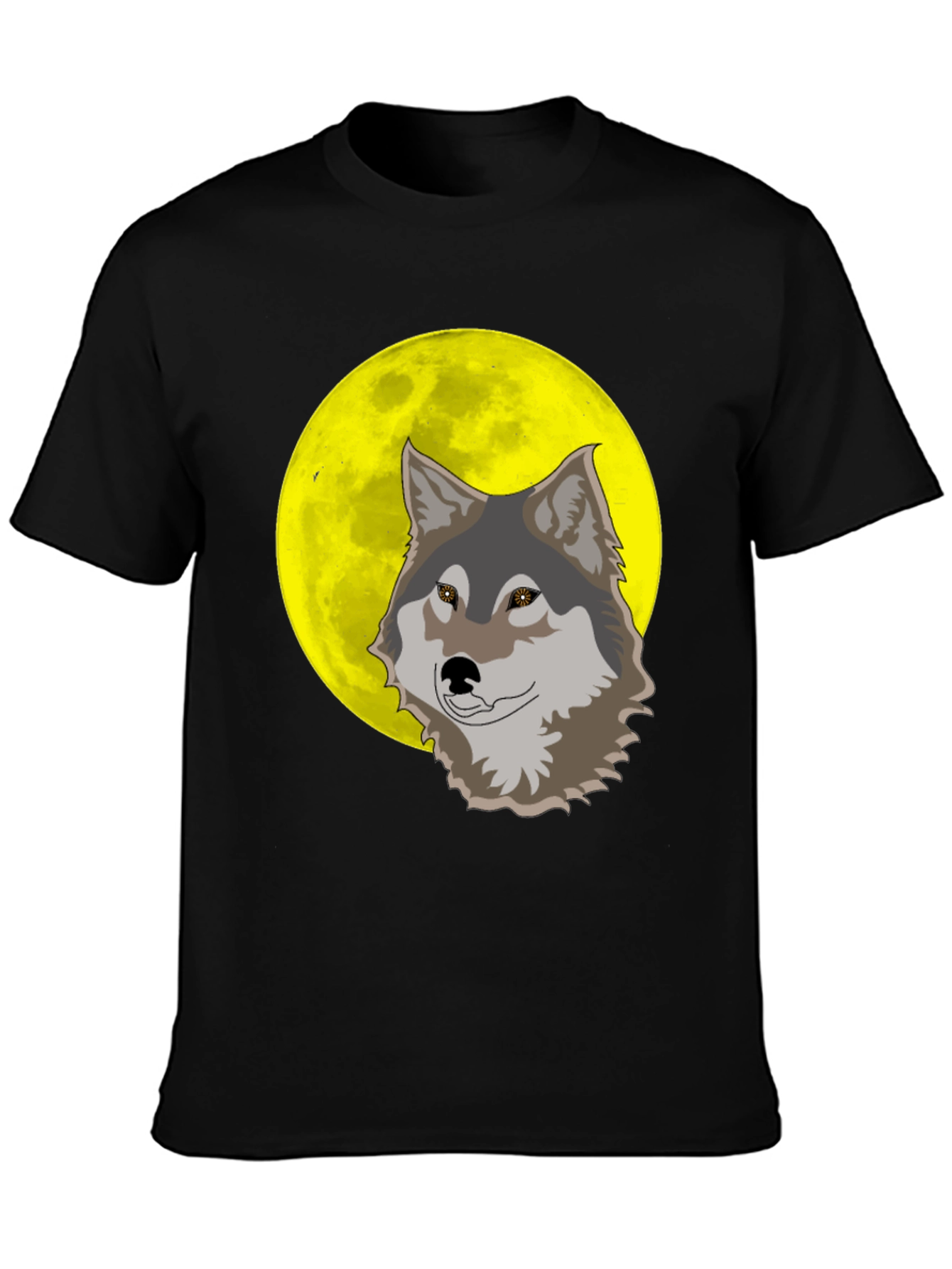 Wolf Moon Graphic T-Shirt - Mens Black Tee