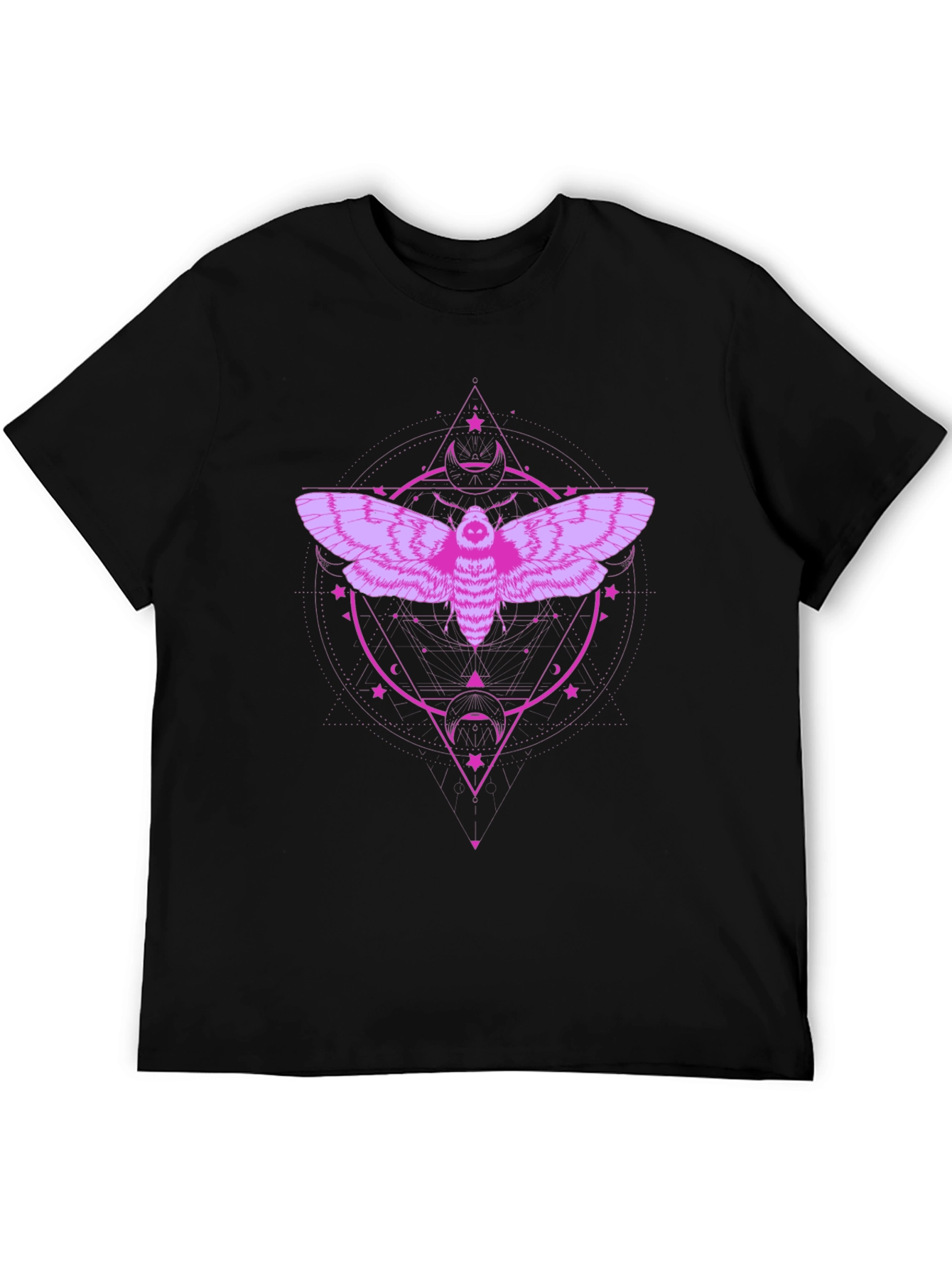Moth Graphic Tee - Dark Mystical Design