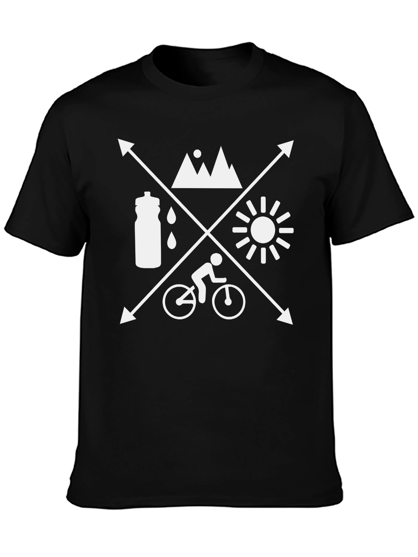 Mountain Biking Adventure T-Shirt - Black