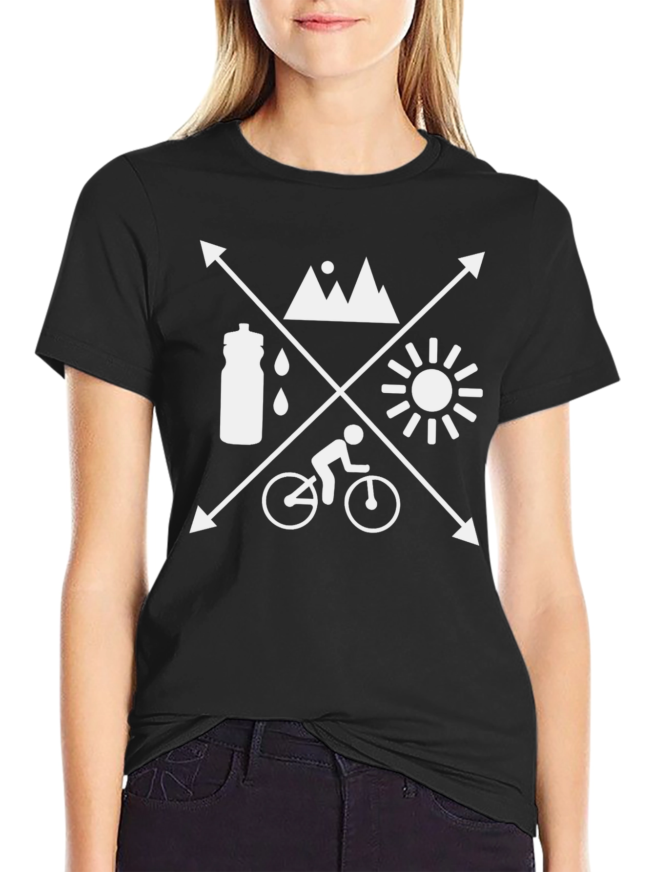 Mountain Biking Adventure T-Shirt - Black