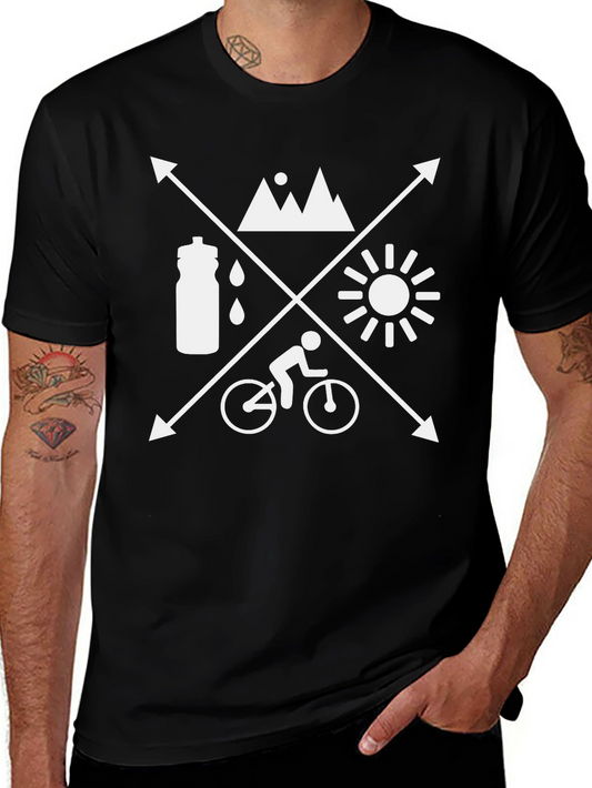 Mountain Biking Adventure T-Shirt - Black