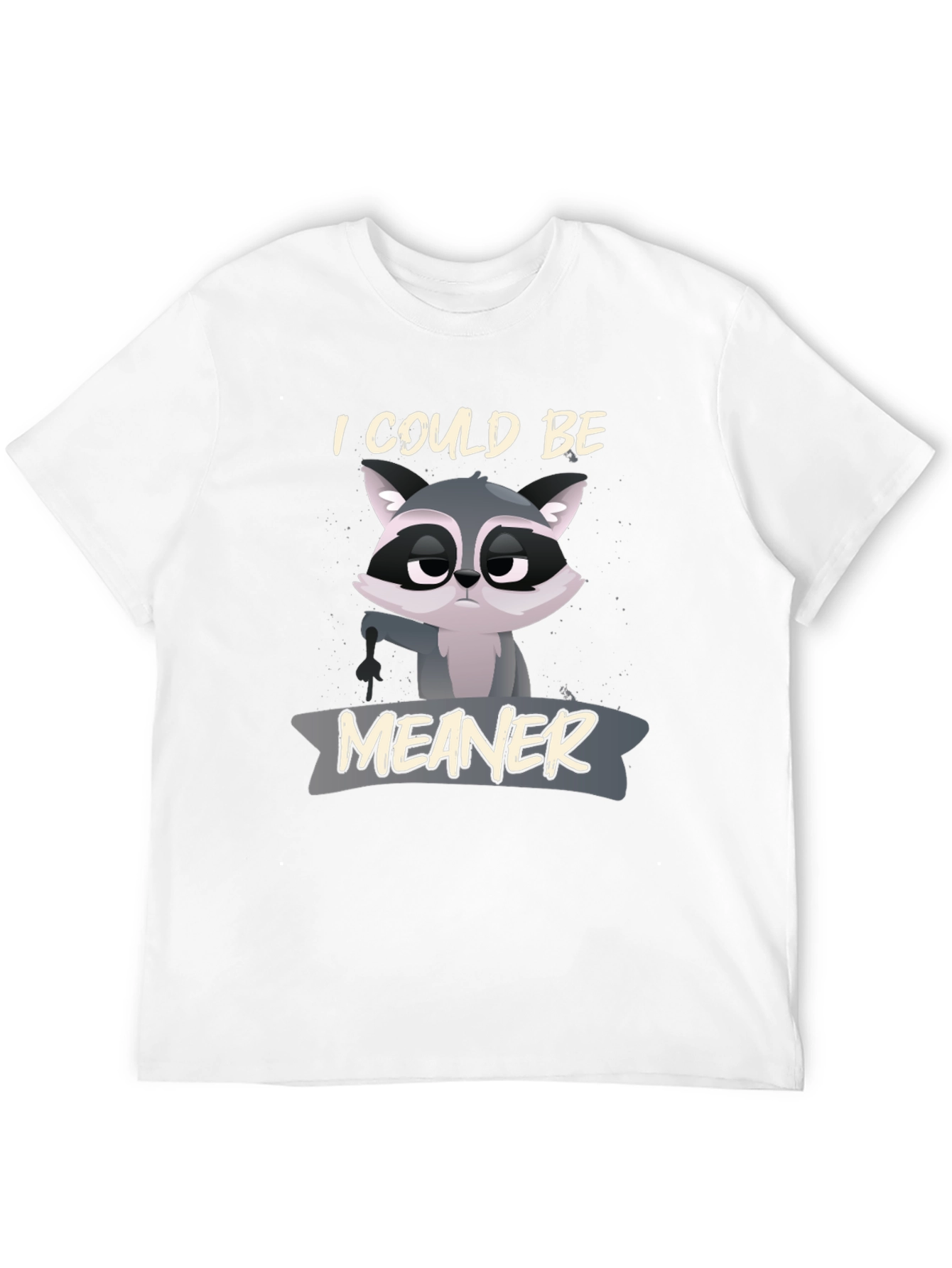 Raccoon I Could Be Meaner Graphic Tee
