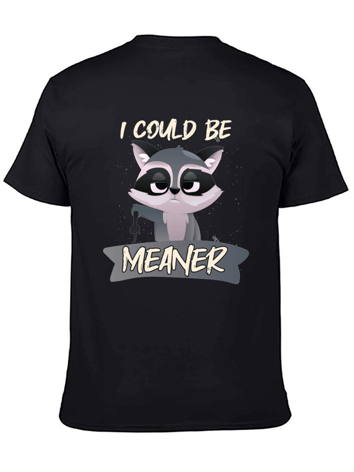 Raccoon I Could Be Meaner Graphic Tee