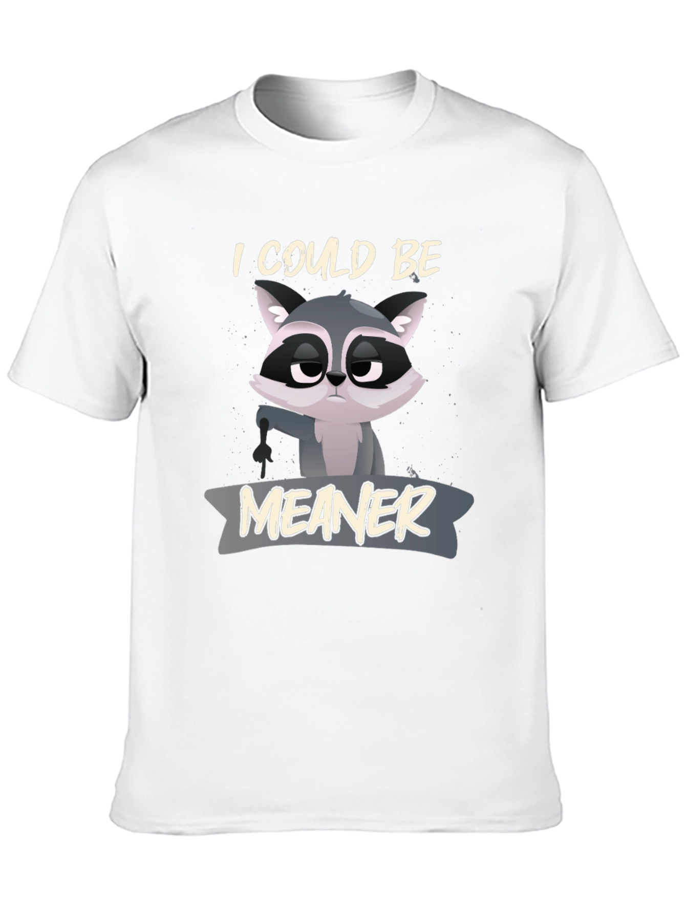 Raccoon I Could Be Meaner Graphic Tee