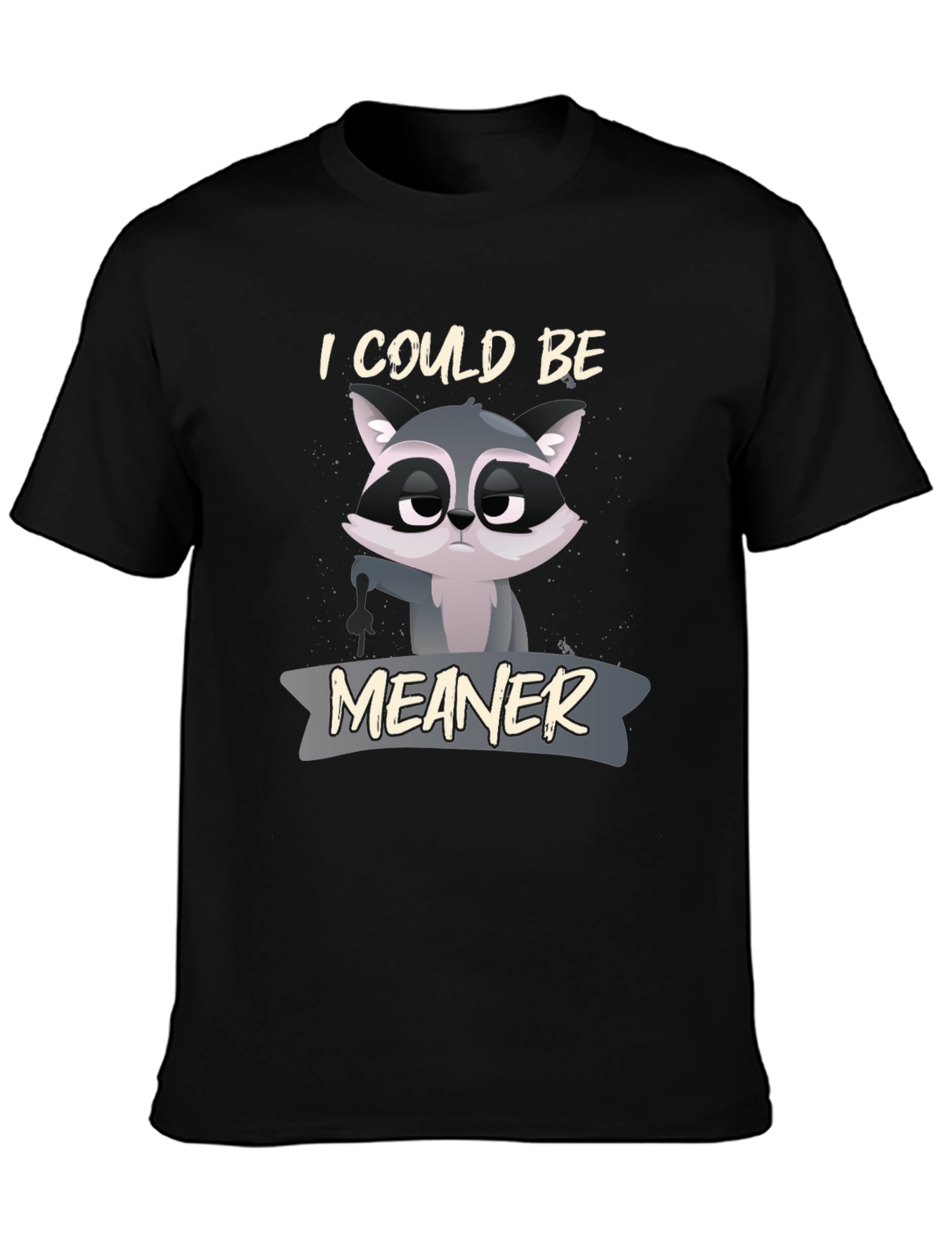 Raccoon I Could Be Meaner Graphic Tee