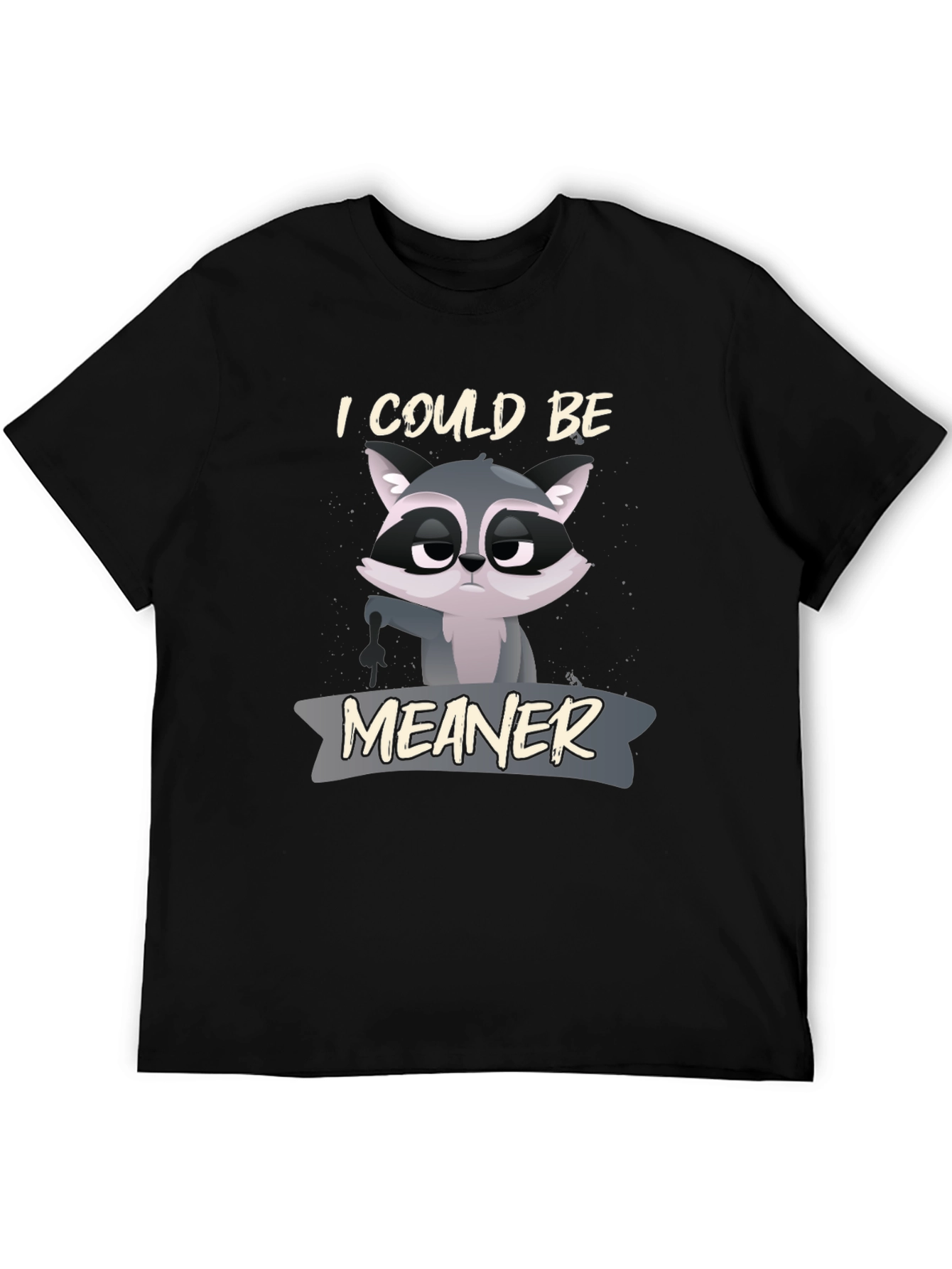 Raccoon I Could Be Meaner Graphic Tee