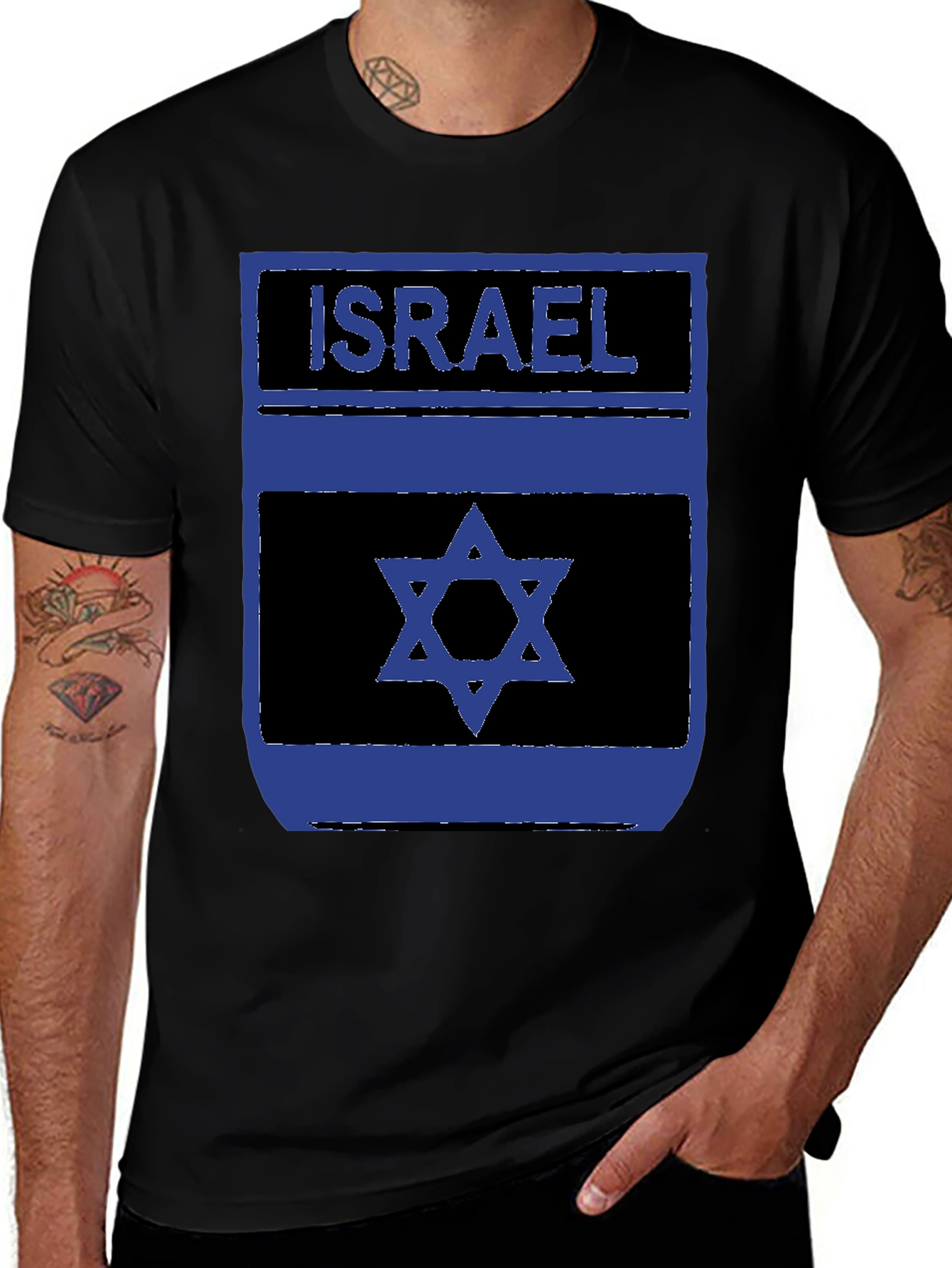 Israel Flag Graphic Tee - Patriotic Shirt