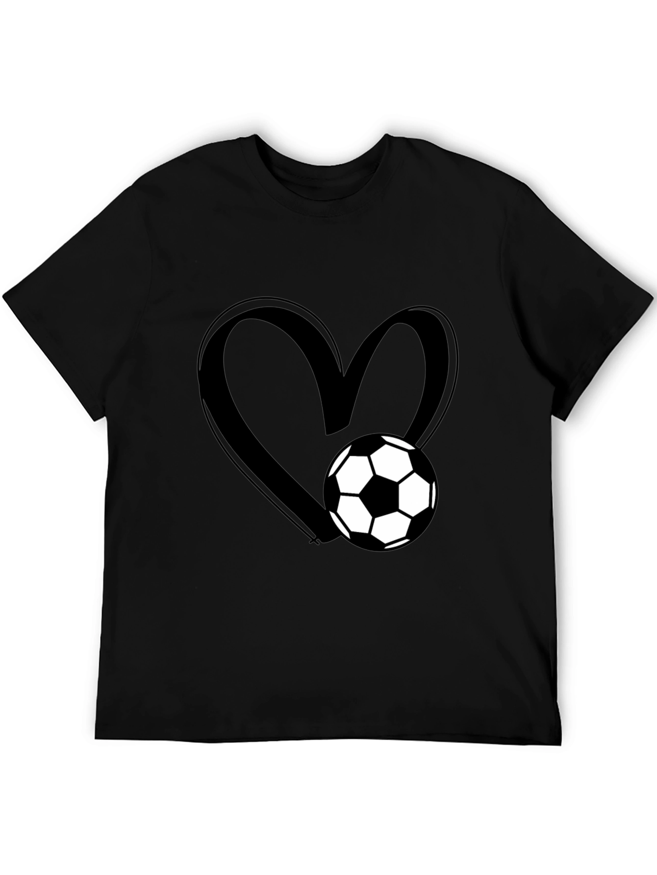 Soccer Love Graphic T-Shirt - Black