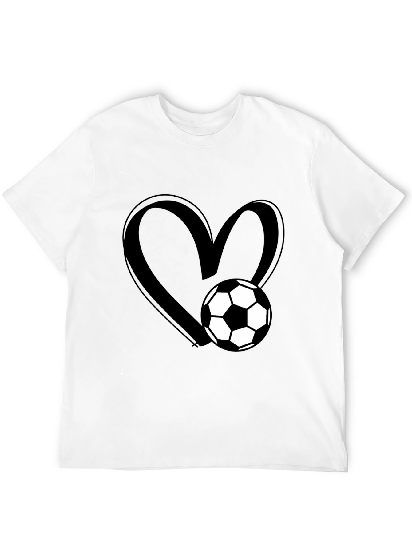 Soccer Love Graphic T-Shirt - Black