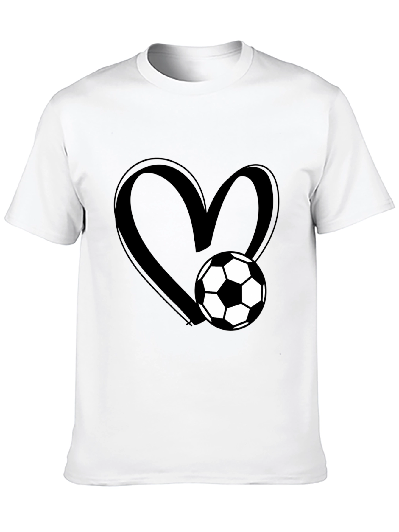 Soccer Love Graphic T-Shirt - Black