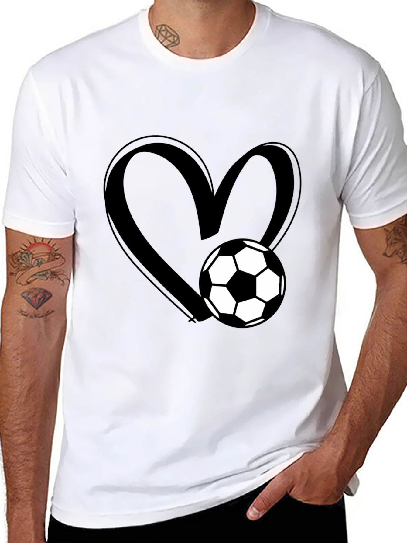 Soccer Love Graphic T-Shirt - Black