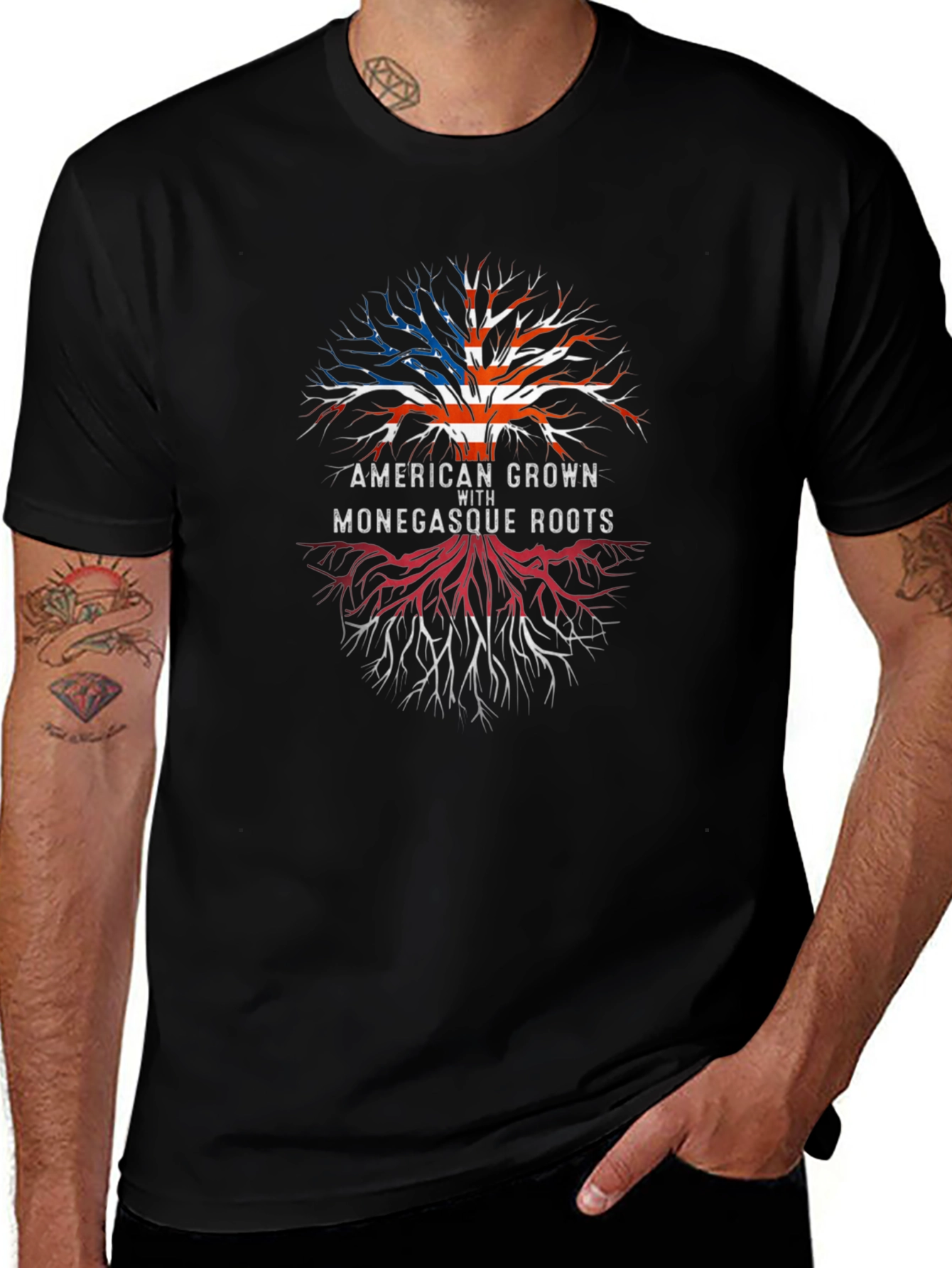American Grown with Monegasque Roots T-Shirt