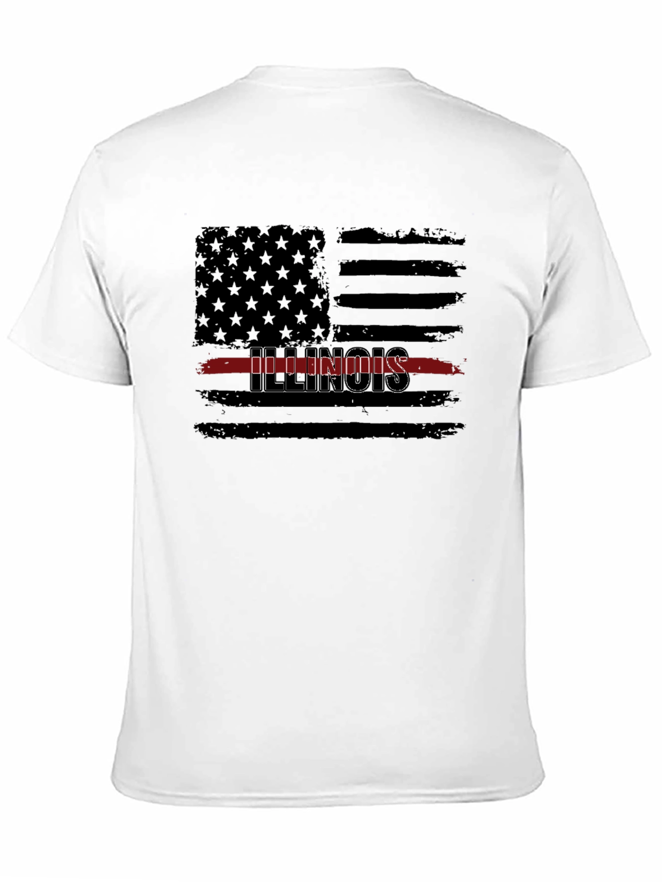 Illinois Thin Red Line Flag T-Shirt