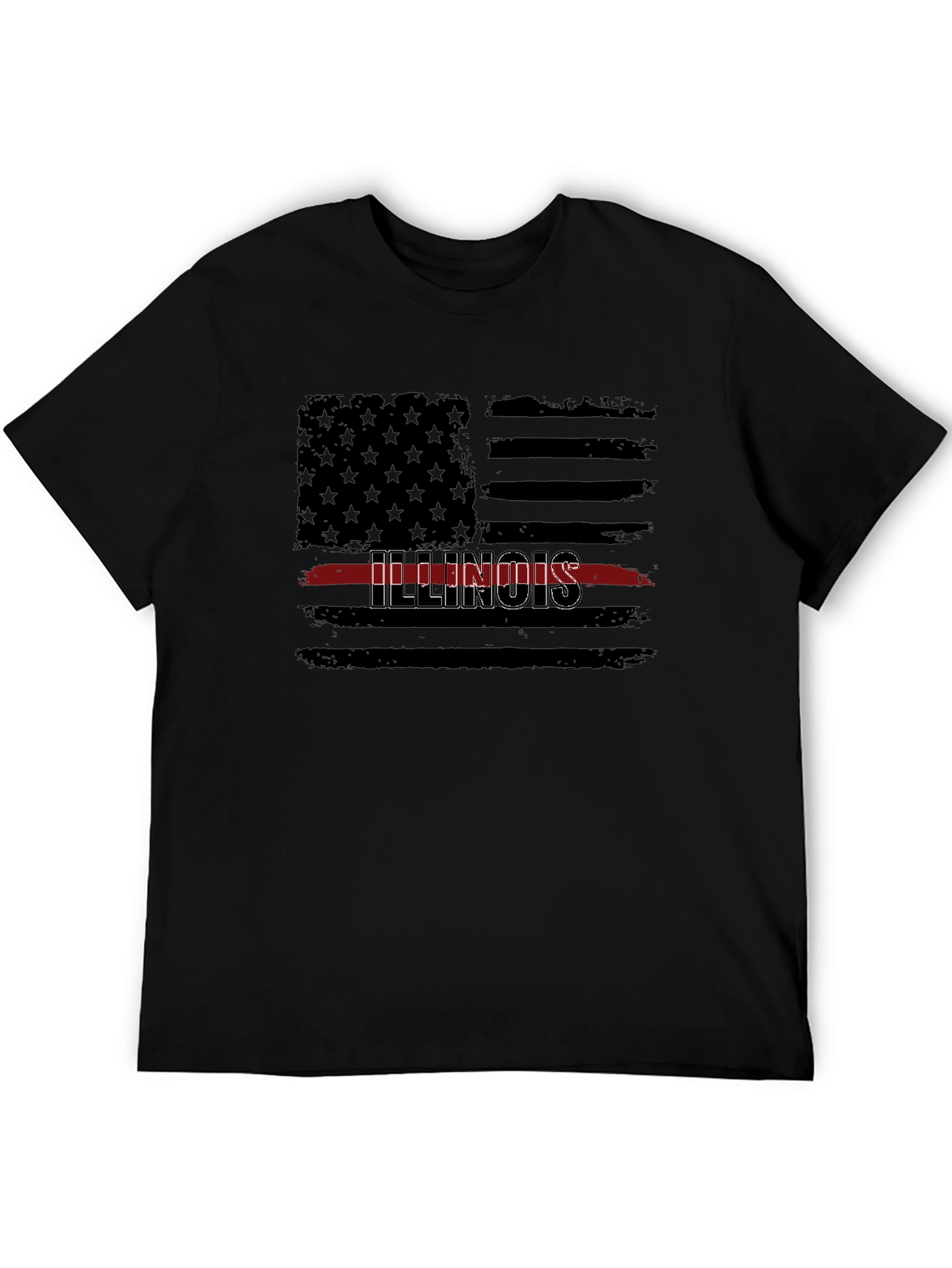 Illinois Thin Red Line Flag T-Shirt