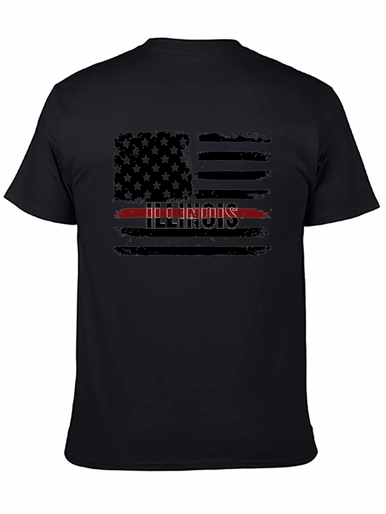 Illinois Thin Red Line Flag T-Shirt
