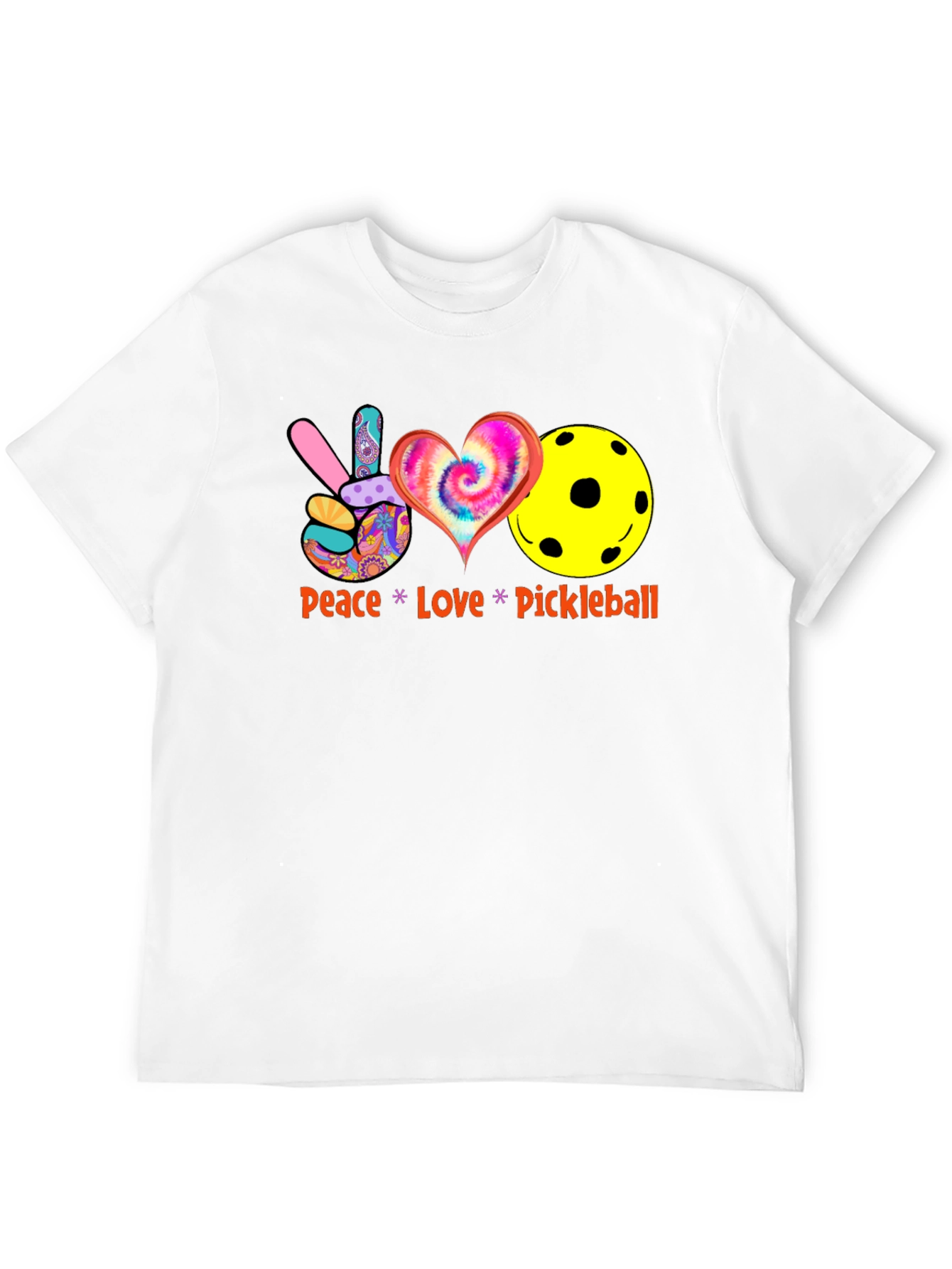 Peace Love Pickleball Black T-Shirt