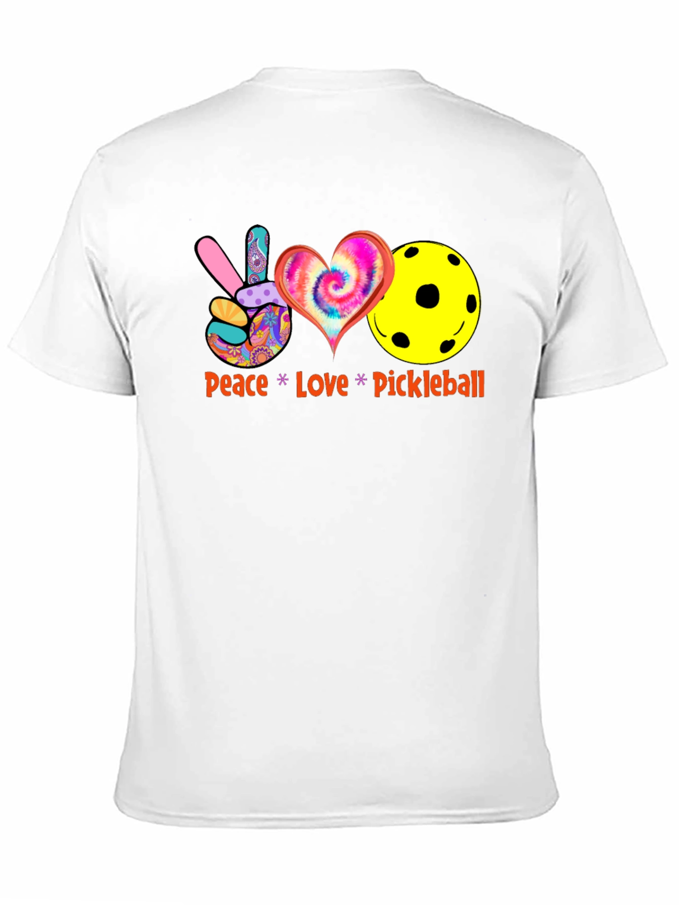 Peace Love Pickleball Black T-Shirt