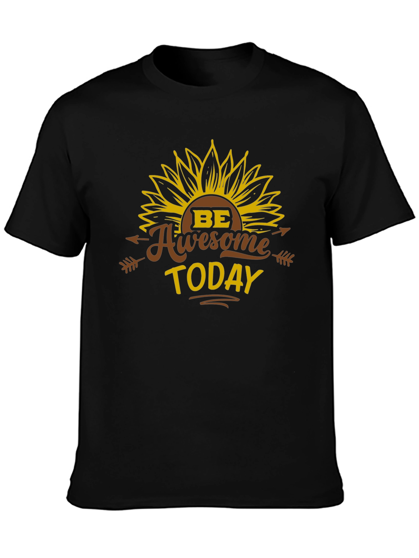 Be Awesome Today T-Shirt - Sunflower Graphic Tee