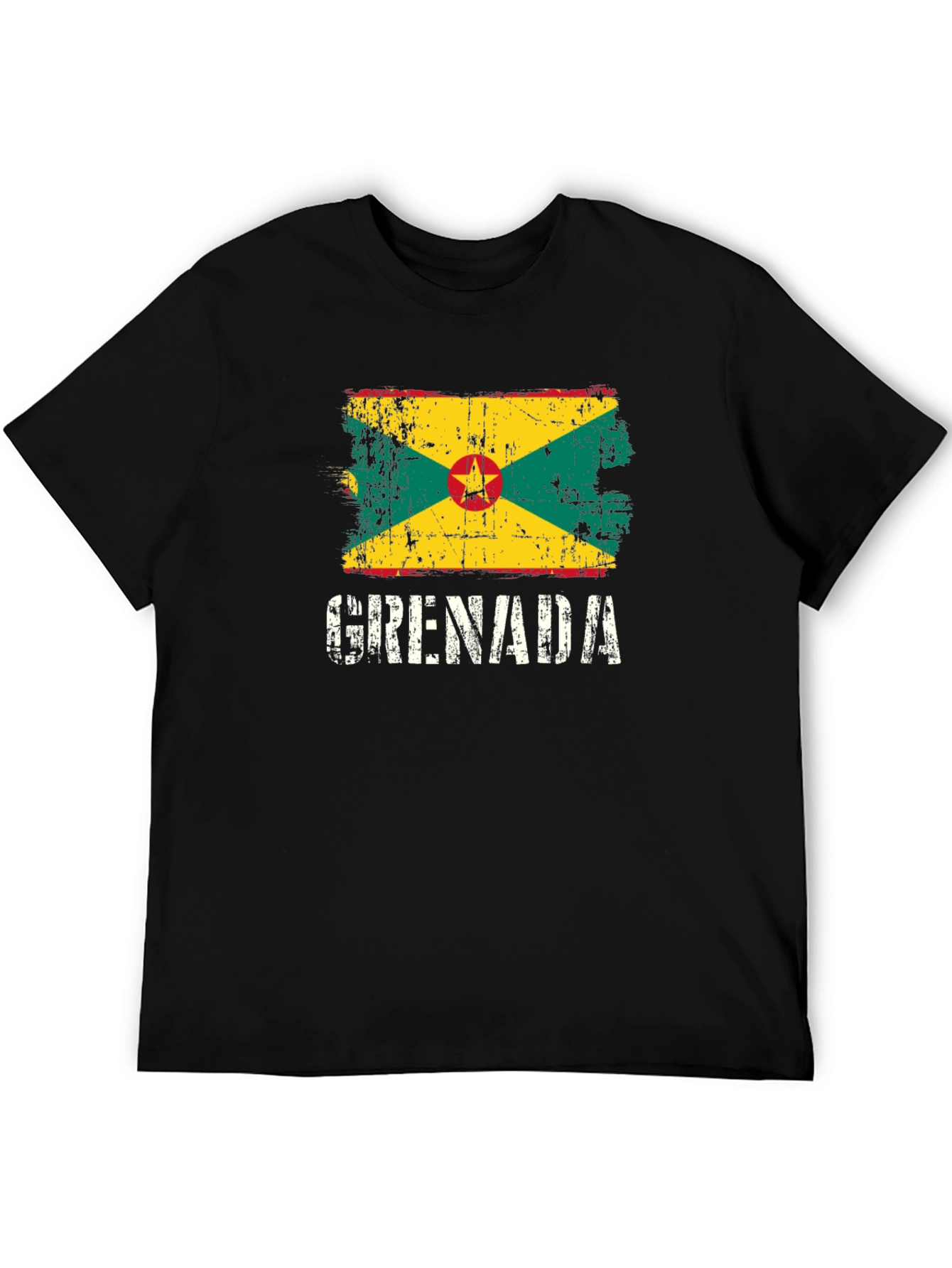 Grenada Flag T-Shirt - Distressed Style