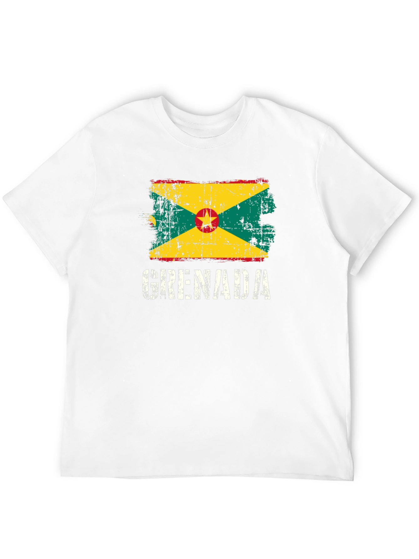 Grenada Flag T-Shirt - Distressed Style