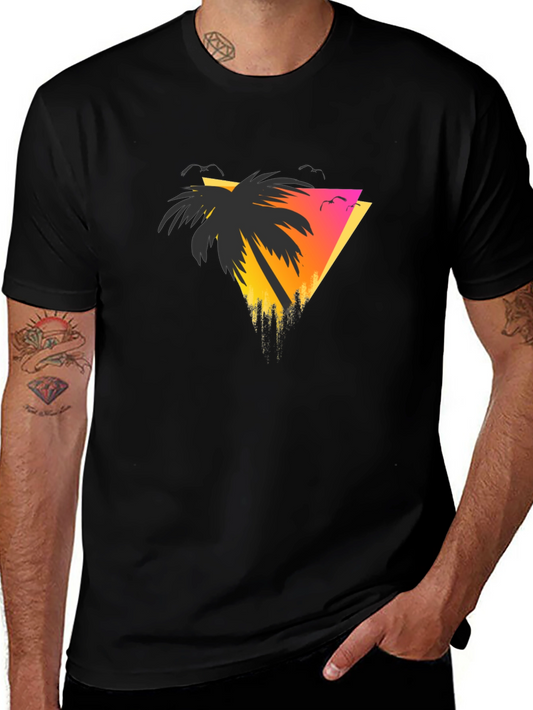 Retro Palm Tree T-Shirt - Vintage Summer Vibes