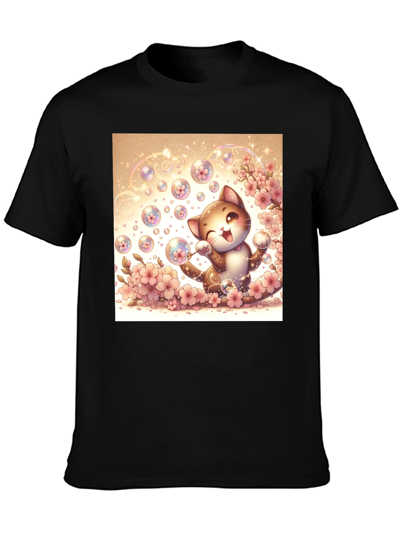 Kawaii Cat Bubble T-Shirt