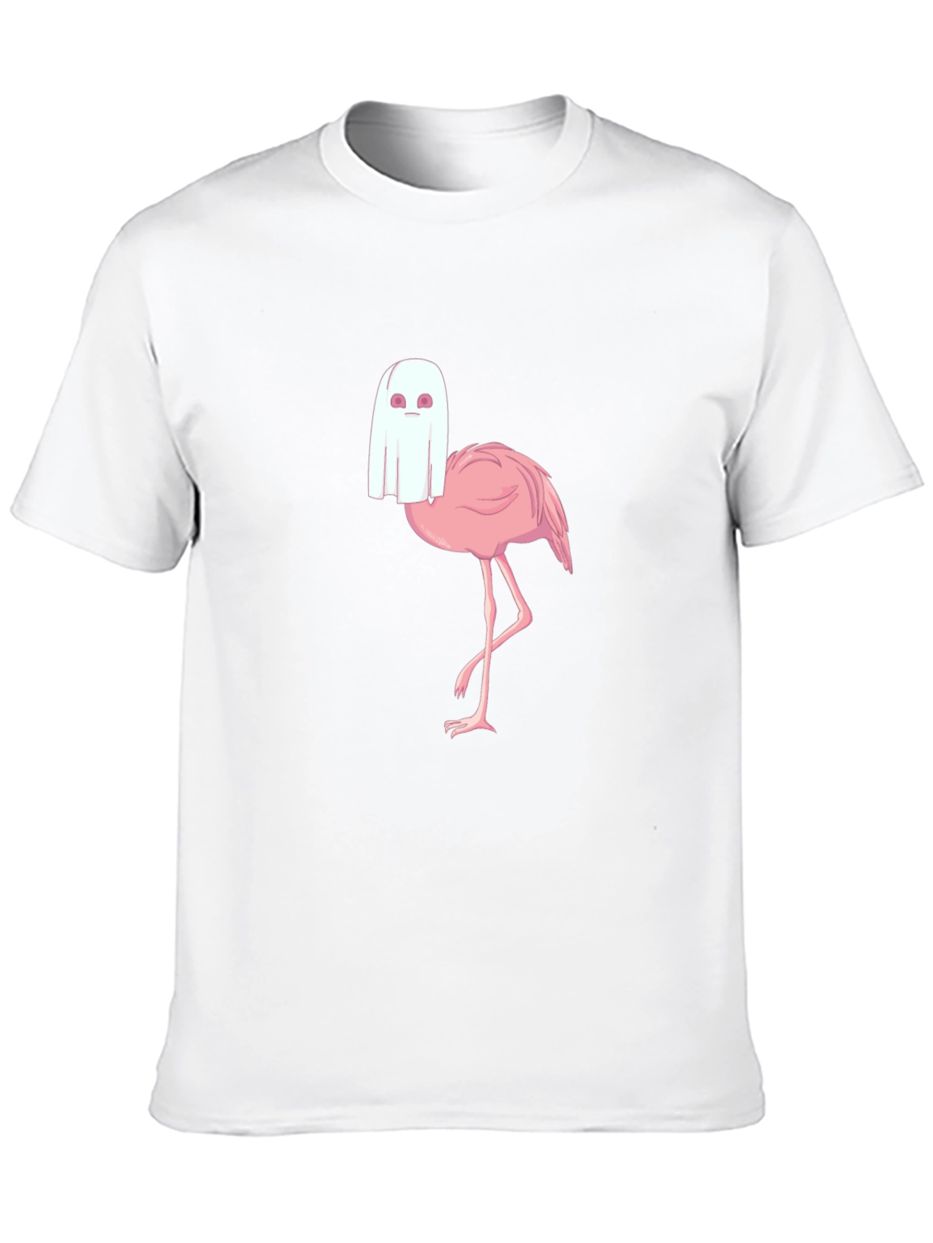 Ghost Flamingo T-Shirt - Spooky Season Style