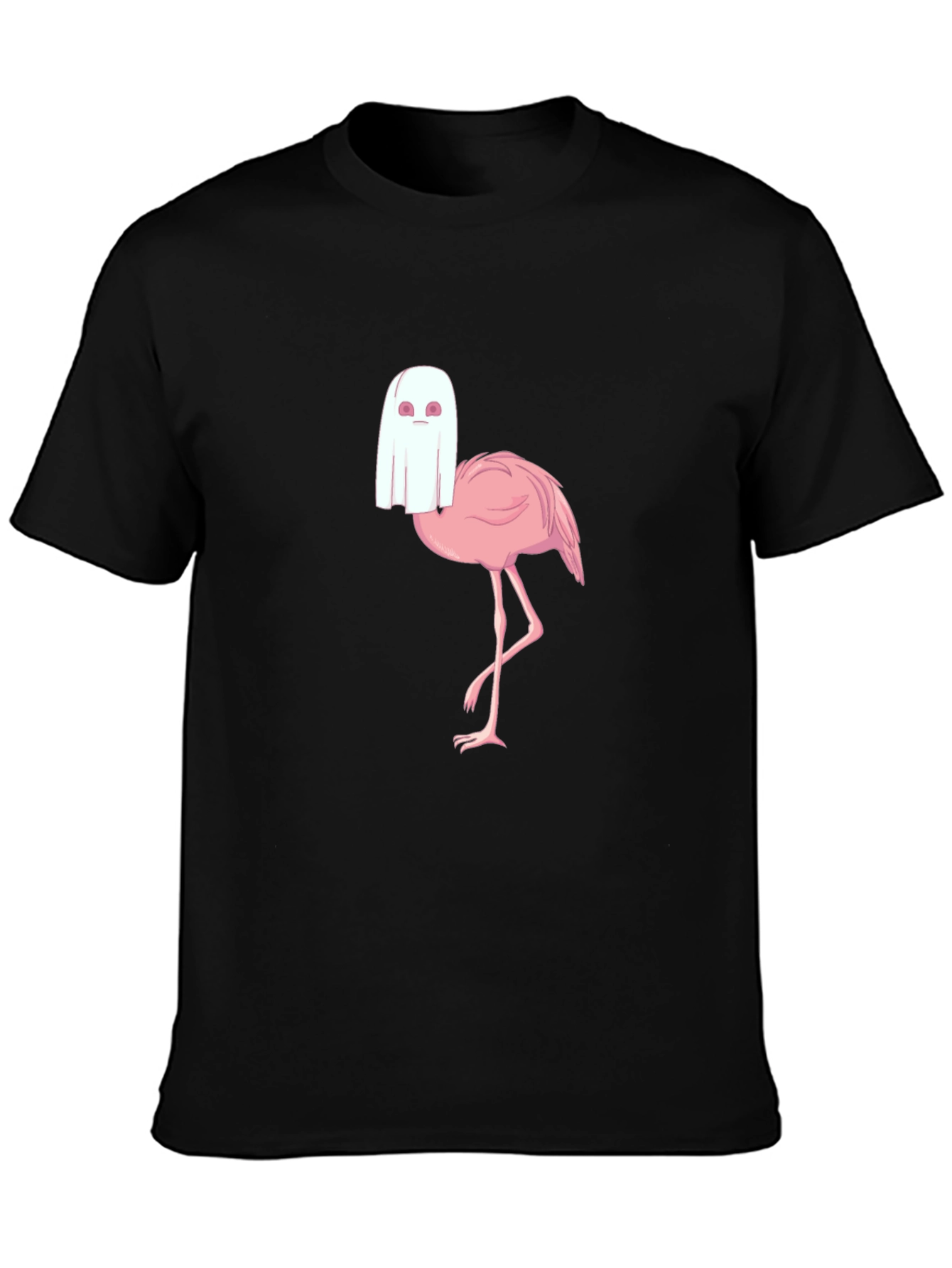 Ghost Flamingo T-Shirt - Spooky Season Style