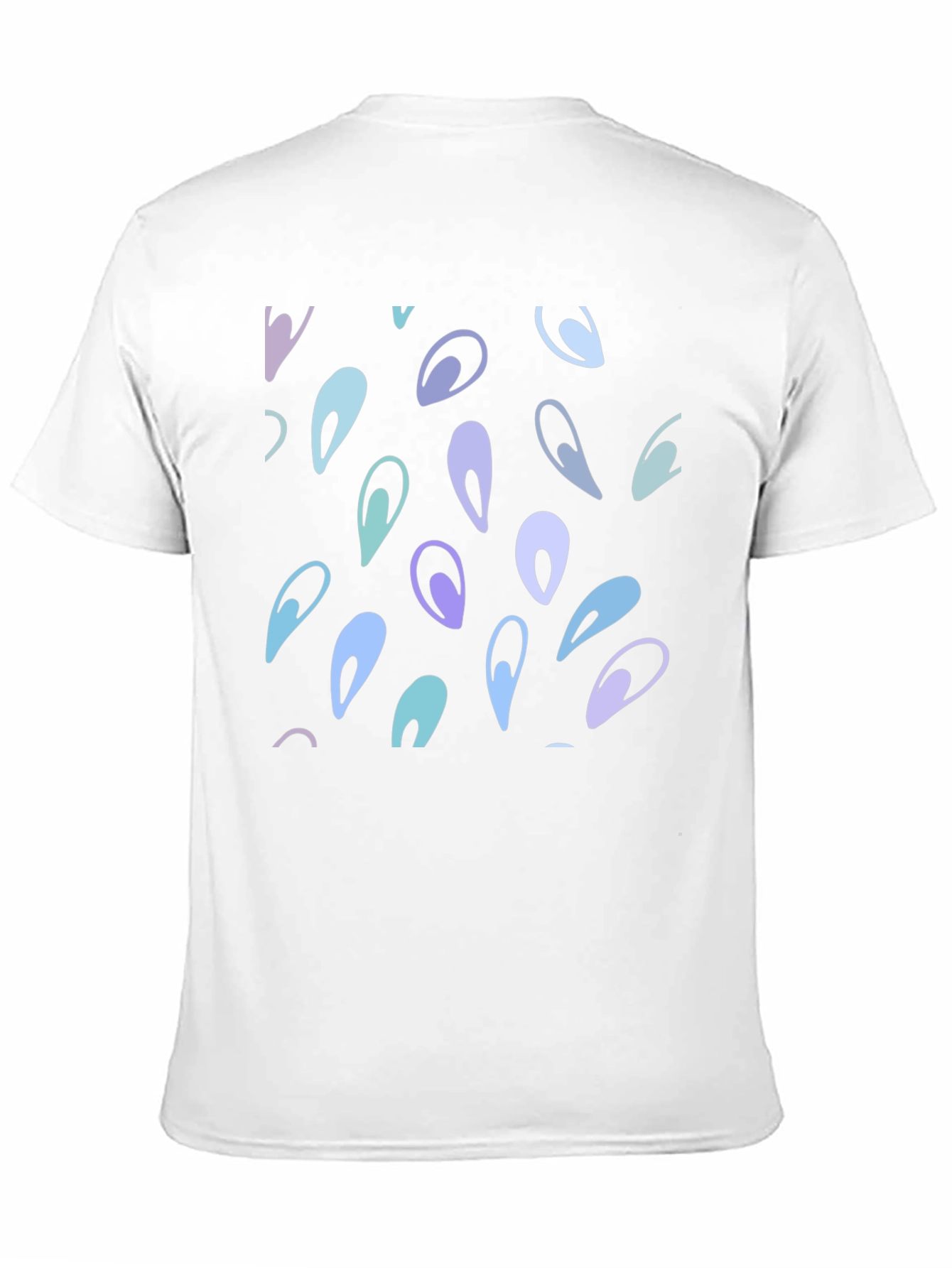 Abstract Teardrop Pattern Black T-Shirt