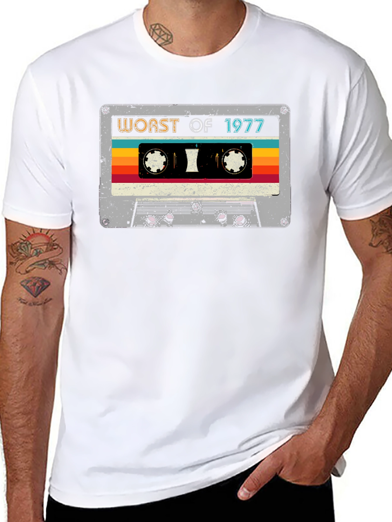 Worst of 1977 Cassette Tape Graphic T-Shirt