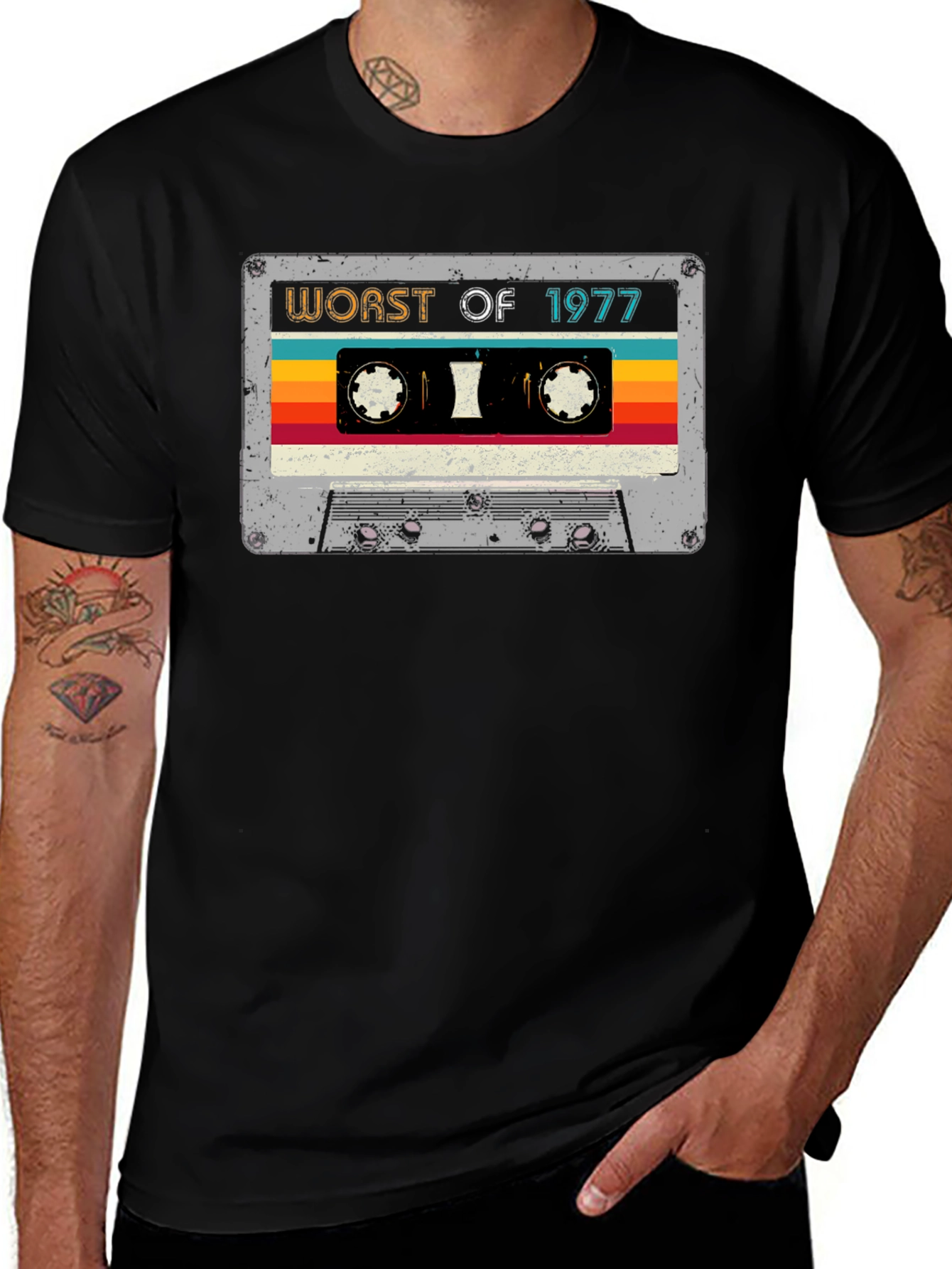 Worst of 1977 Cassette Tape Graphic T-Shirt