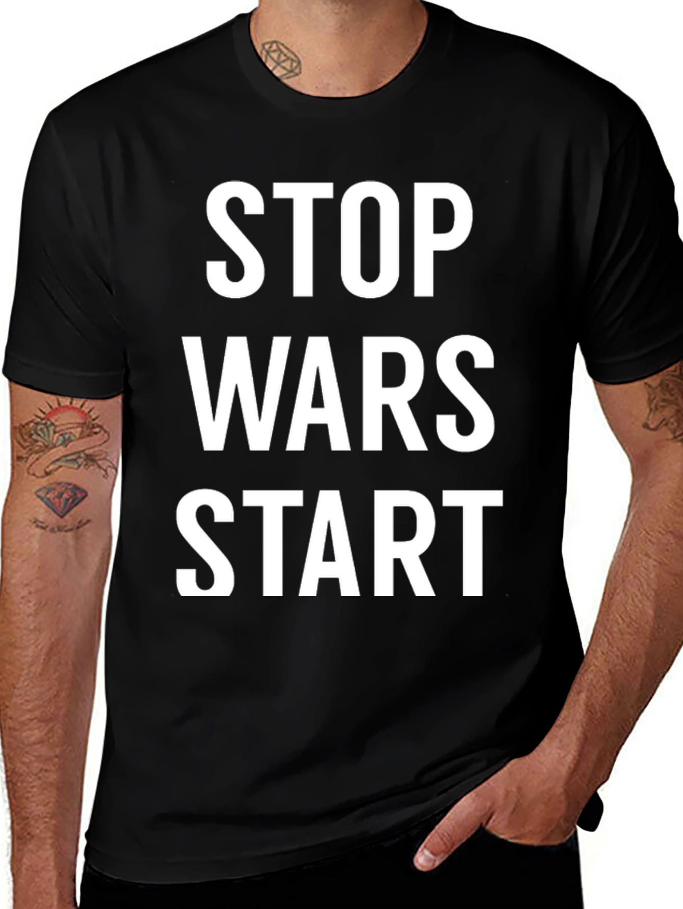 Stop Wars Start T-Shirt - Bold Statement Tee