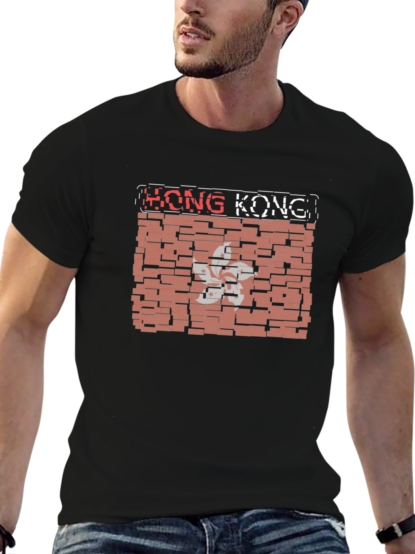 Hong Kong Brick Flag Graphic T-Shirt