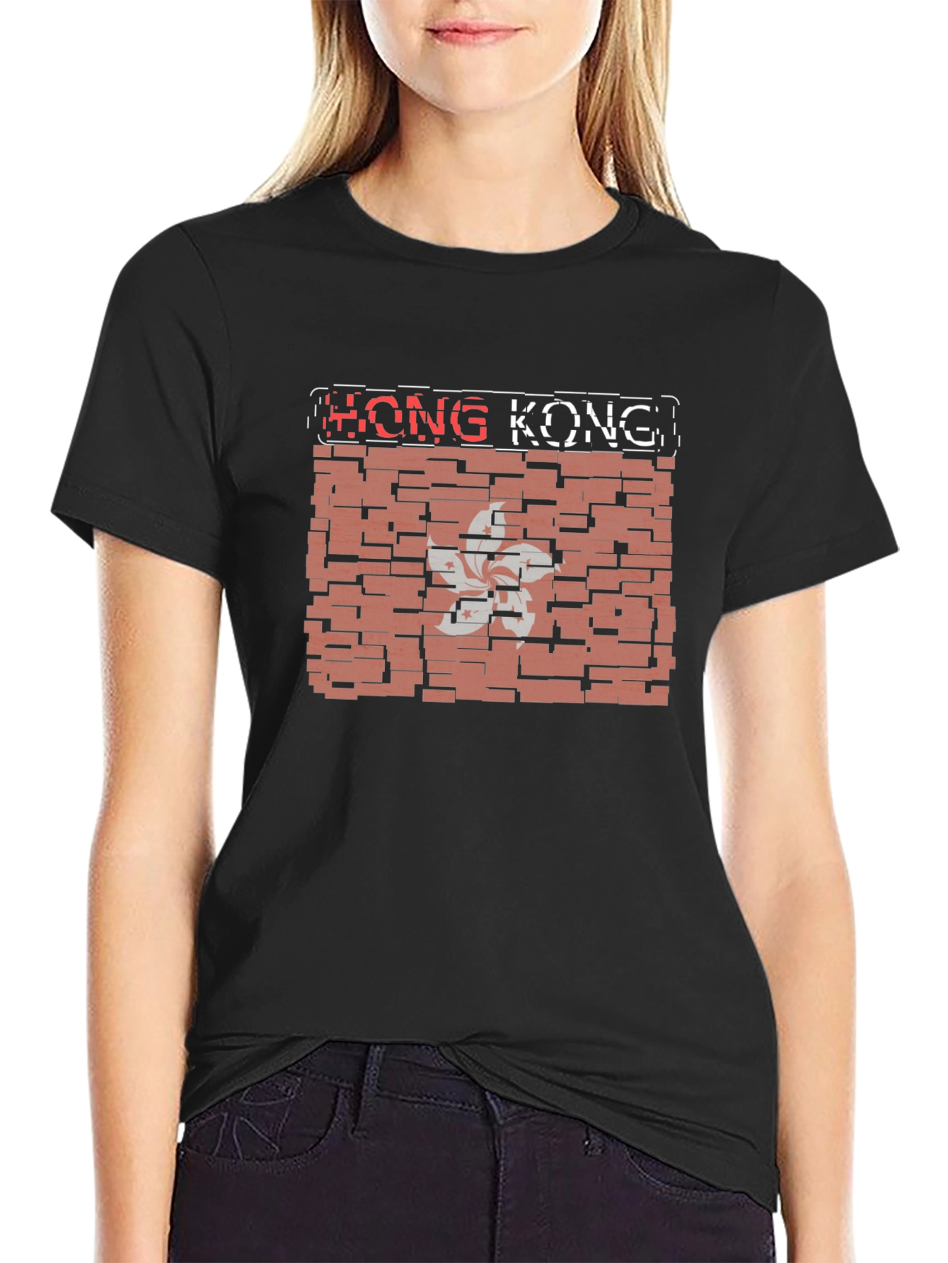 Hong Kong Brick Flag Graphic T-Shirt