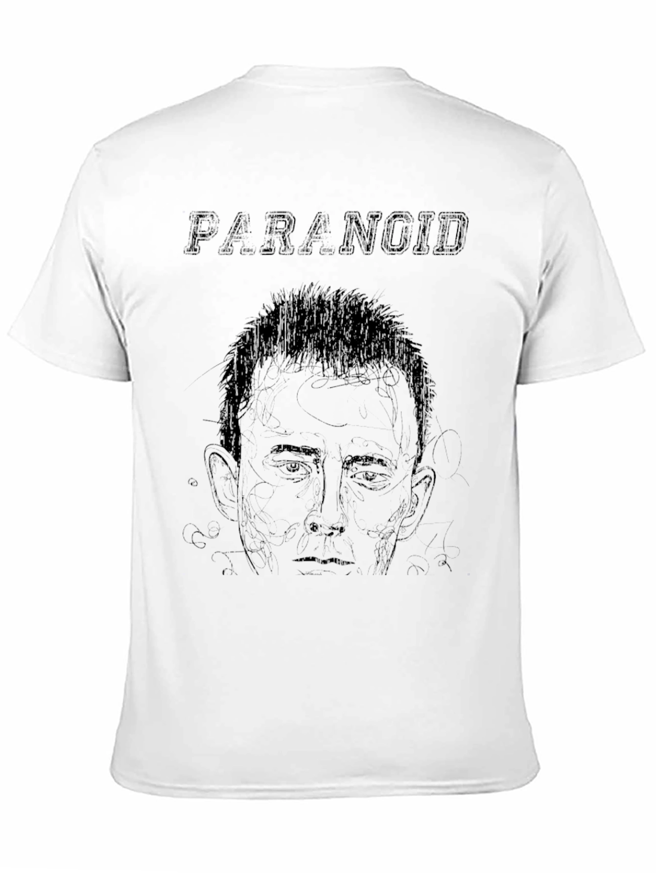 Paranoid Portrait Black T-Shirt