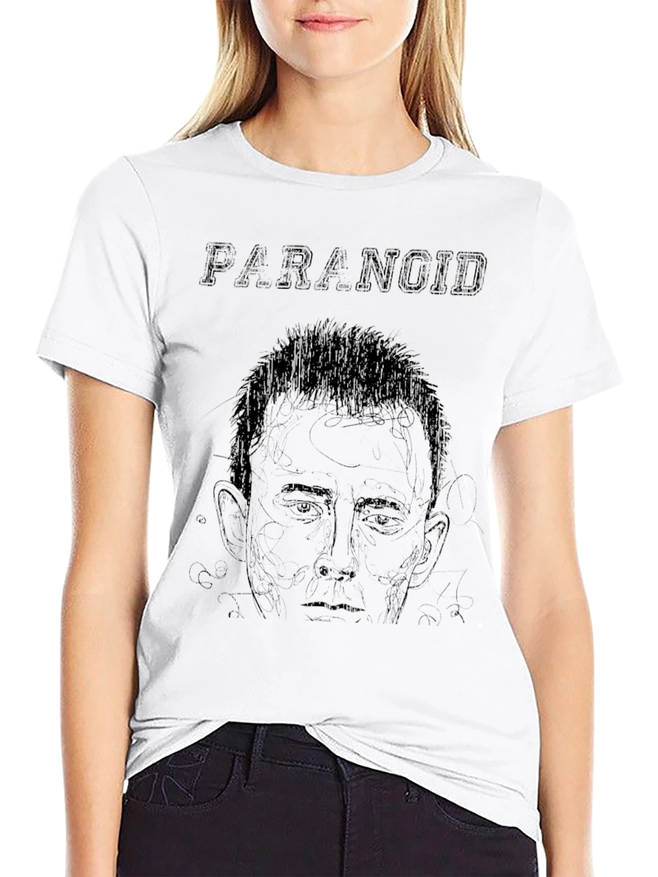 Paranoid Portrait Black T-Shirt