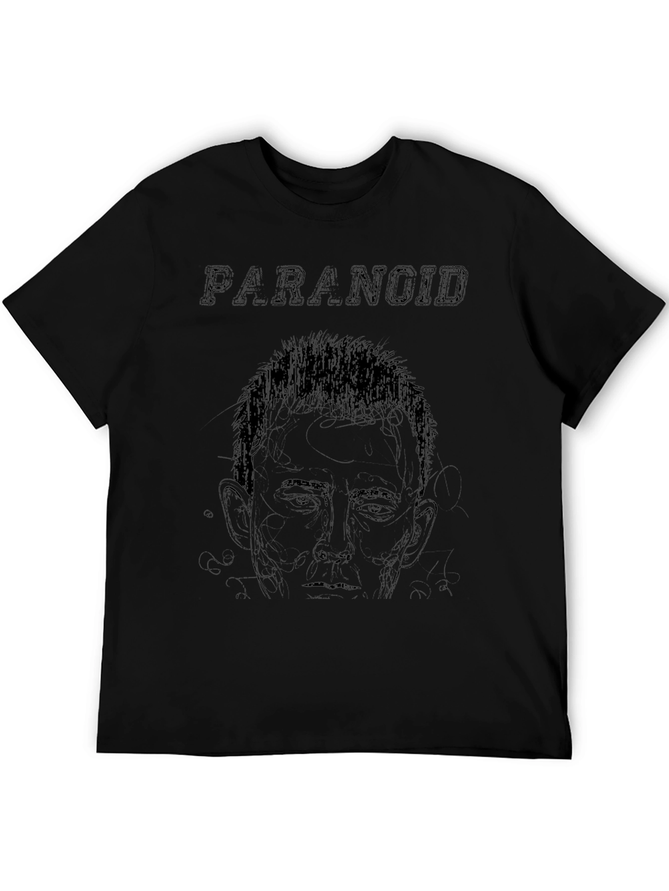 Paranoid Portrait Black T-Shirt