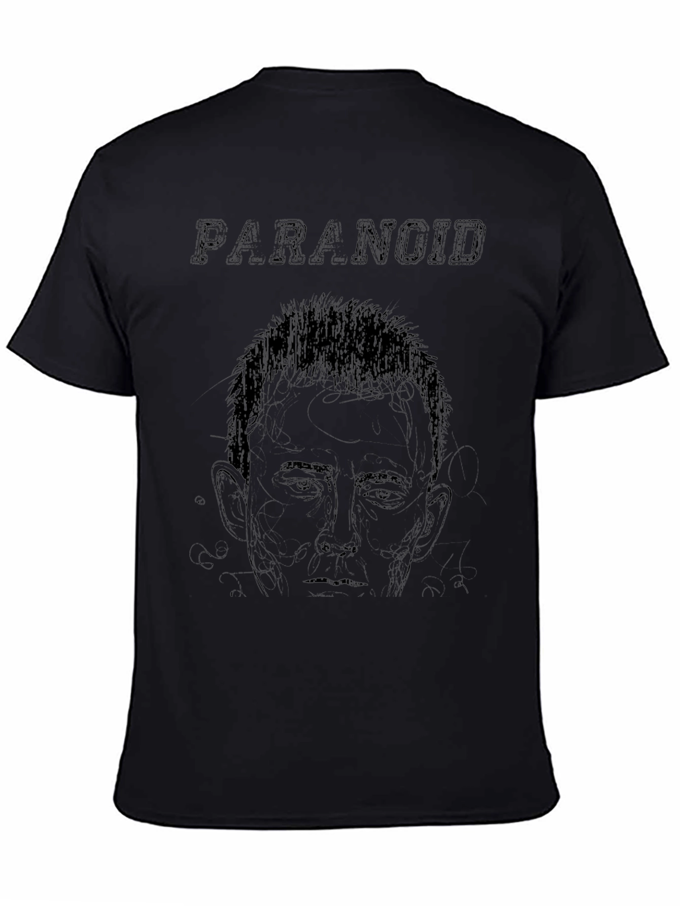 Paranoid Portrait Black T-Shirt