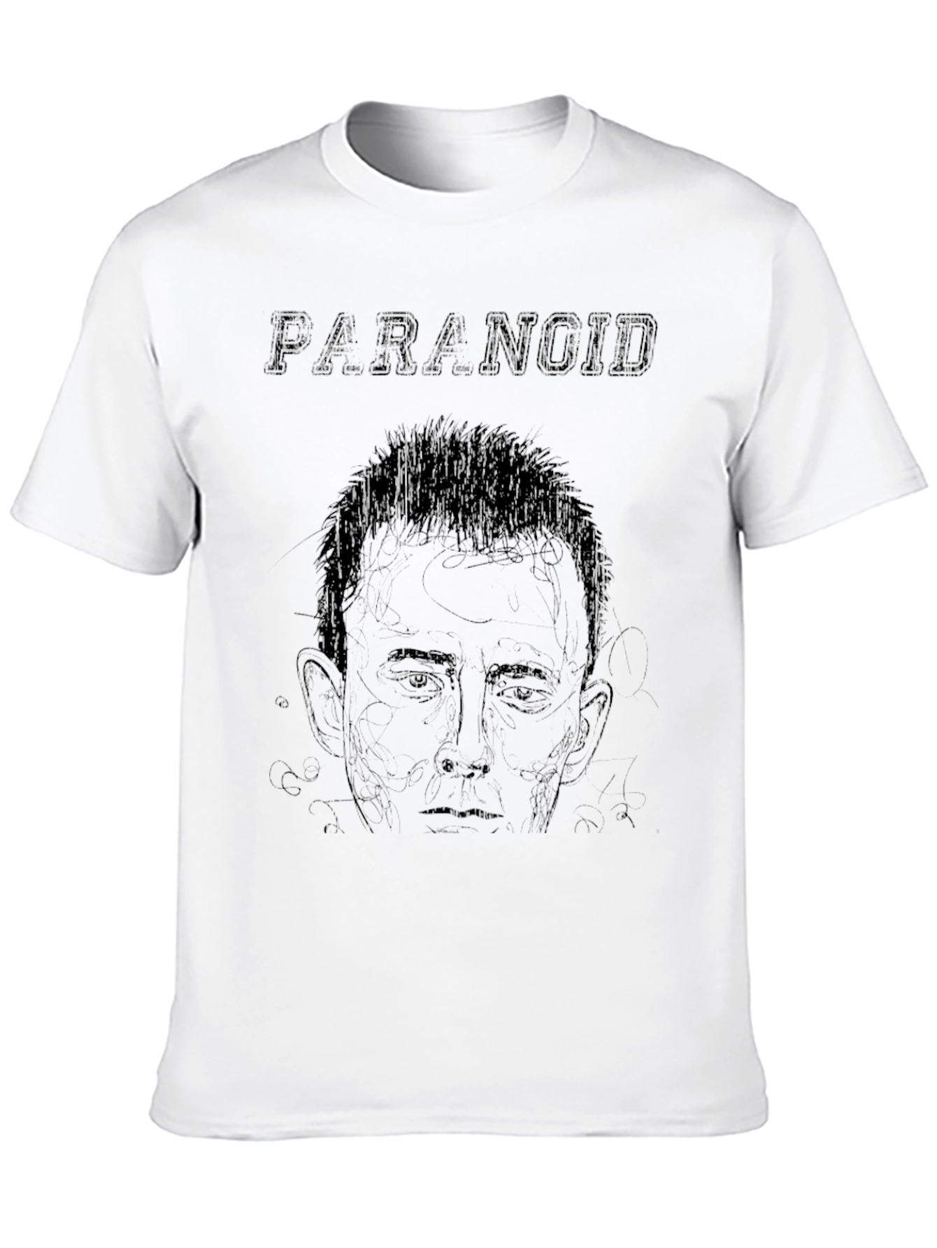 Paranoid Portrait Black T-Shirt