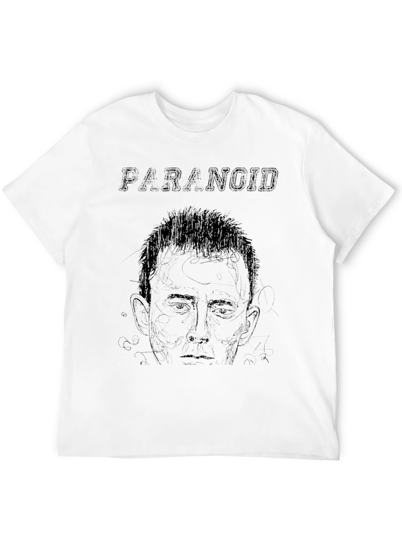 Paranoid Portrait Black T-Shirt