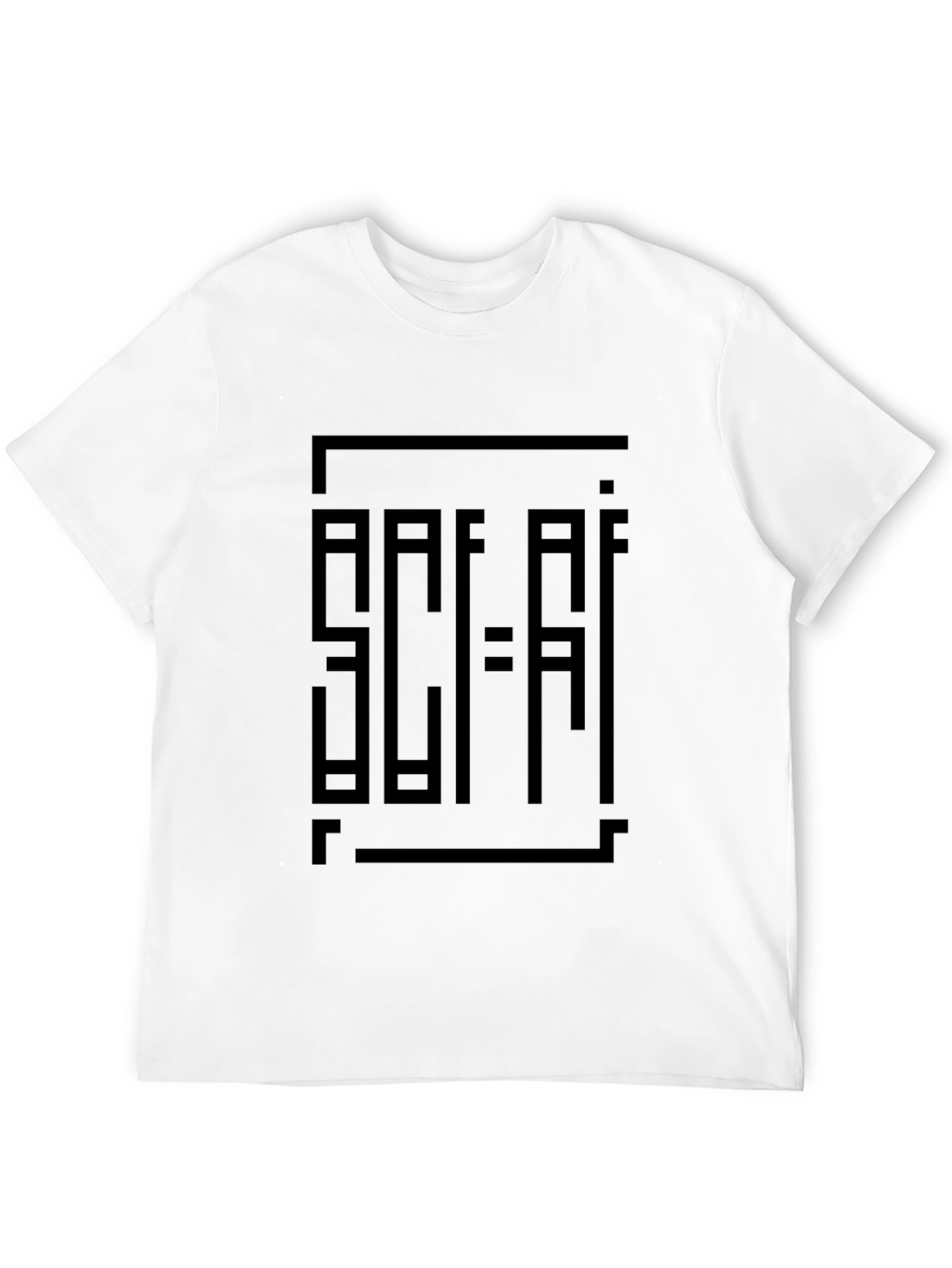 Abstract Sci-Fi Graphic Black T-Shirt