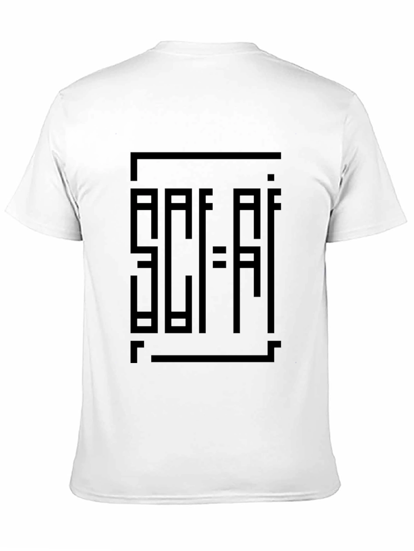 Abstract Sci-Fi Graphic Black T-Shirt