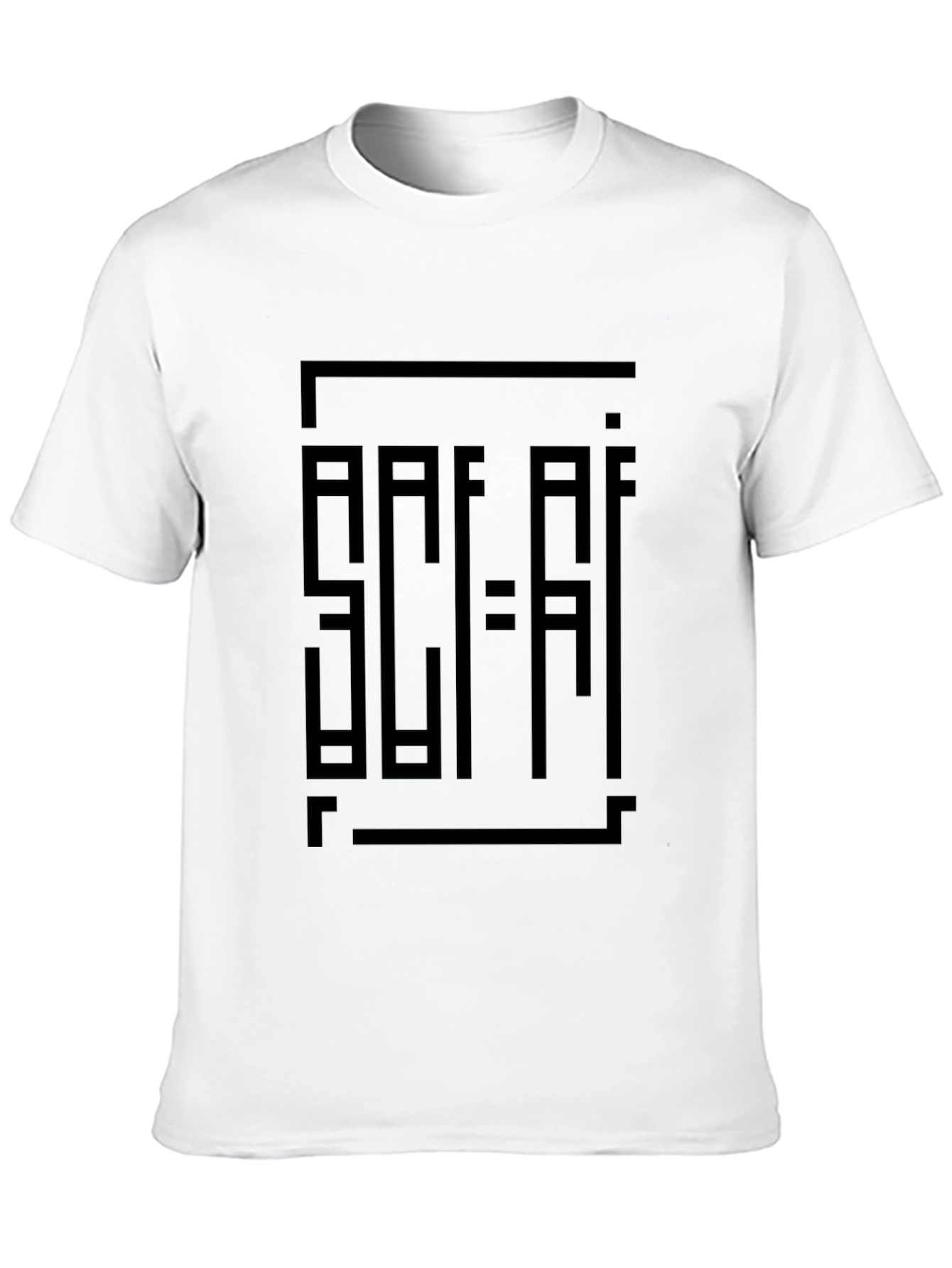 Abstract Sci-Fi Graphic Black T-Shirt